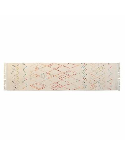 Tapijt DKD Home Decor 60 x 240 x 0,7 cm Polyester Multicolour Ruiten