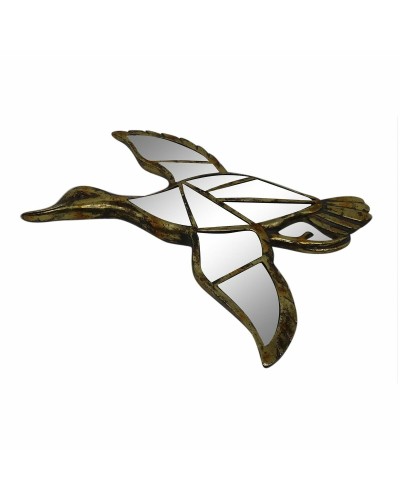 DKD Home Decor - Decoración de Pared con Forma de Pato Dorado, Dimensiones 38 x 3 x 37 cm
