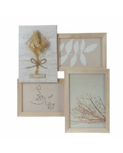 DKD Home Decor Photo Frame 31x34cm, Natural Crystal, Shabby Chic Style
