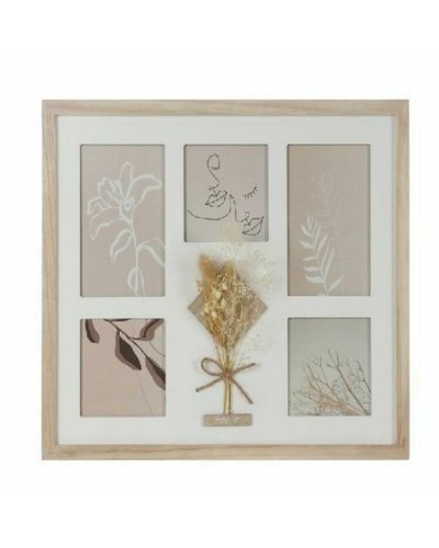 Cadre Photo DKD Home Decor en Cristal Naturel 39x33 cm Shabby Chic
