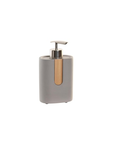 Dispenser di Sapone DKD Home Decor in Cemento Grigio Arancio Naturale, Accessorio per Bagno