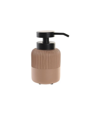 Tvåldispenser DKD Home Decor Svart Cement Terrakota n polypropen 7 x 7 x 16 cm
