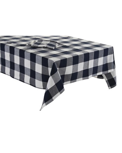 Placemat en servetten DKD Home Decor 150 x 150 x 0,5 cm Blauw Wit