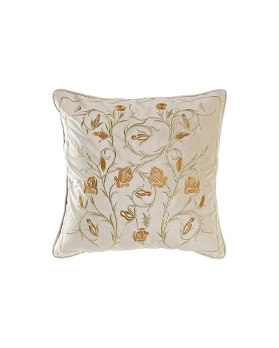 Cuscino dorato con fiori DKD Home Decor | 45 x 10 x 45 cm | Arredo elegante