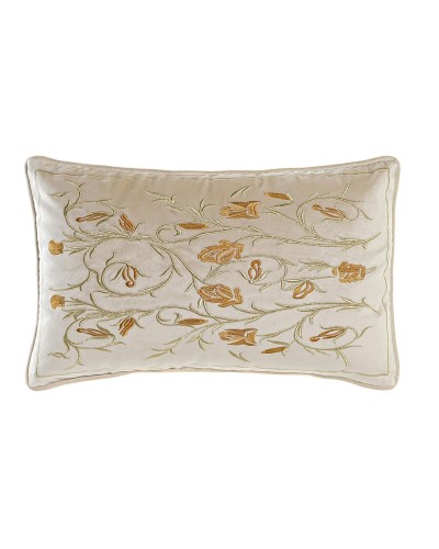 Golden Cushion DKD Home Decor 50 x 10 x 30 cm with Floral Pattern
