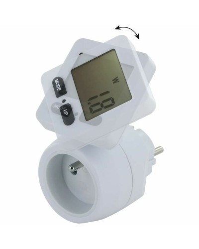 Prise électrique avec compteur de consommation Chacon 54351 Blanc
