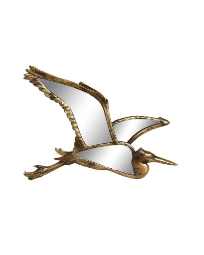Statua Uccello Decorativa D'Oro DKD Home Decor 35,5 x 26 x 2 cm