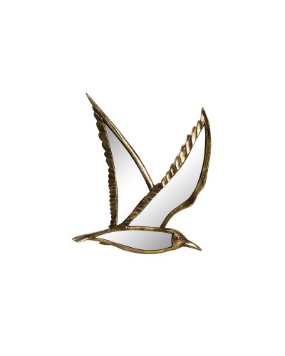 Estatua Decorativa DKD Home Decor: Pájaro Dorado Elegante, 32,5 x 3 x 28 cm
