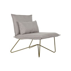 Fåtölj DKD Home Decor 66 x 78 x 75 cm Beige Gyllene Metall