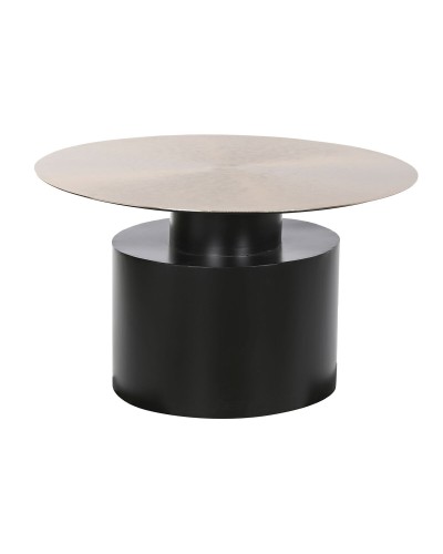 DKD Home Decor Table de Jardin Pliante 76x76x46cm, Noir et Doré, en Fer
