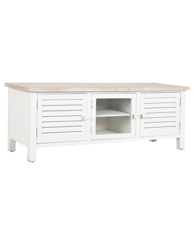 Meuble TV Industriel DKD Home Decor, Bois MDF Sapin Blanc 120 x 40 x 45 cm
