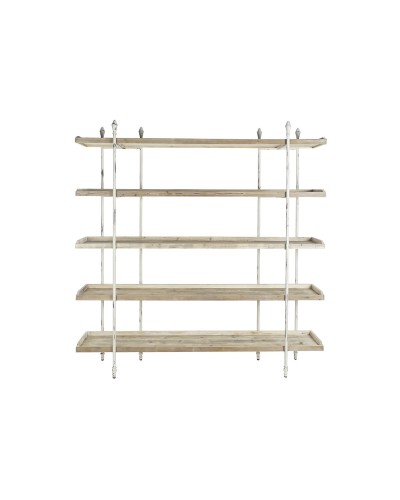Estantería DKD Home Decor 190x40x200 cm Blanco Natural en Abeto y Metal
