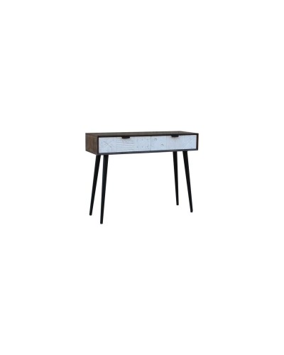 DKD Home Decor Recibidor de Metal y Madera de Mango de 105 x 35 x 77 cm
