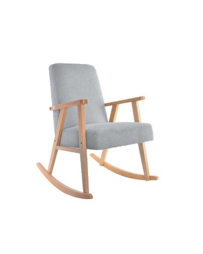 Sedia a Dondolo Blu Cielo DKD Home Decor in Legno di Faggio e MDF per Rilassamento e Arredo