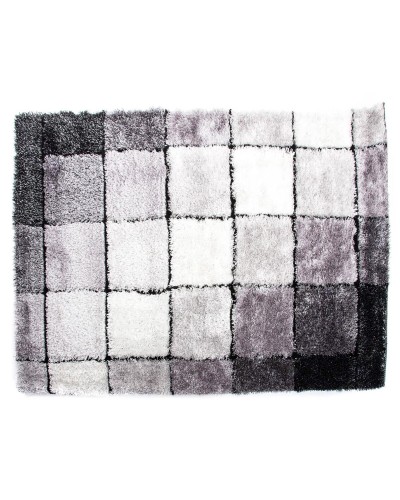 Tapijt DKD Home Decor Zwart Polyester Wit Ruiten 120 x 180 x 2 cm