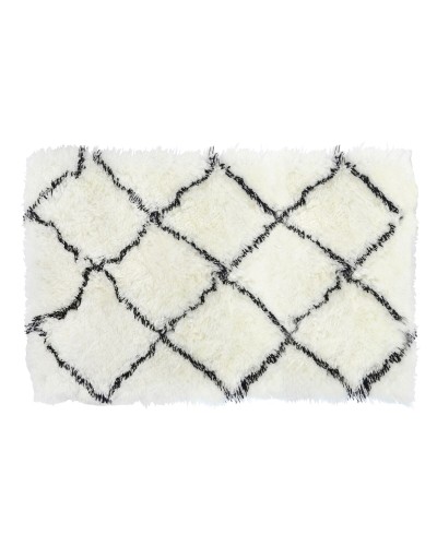 Matta DKD Home Decor 120 x 180 x 5 cm Polyester Vit Romb