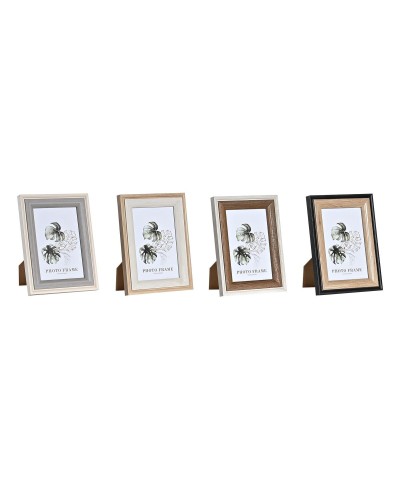 Fotorahmen DKD Home Decor Grau Beige Braun Weiß Tropical Holz MDF (15 x 1,5 x 20 cm) (4 Stück)