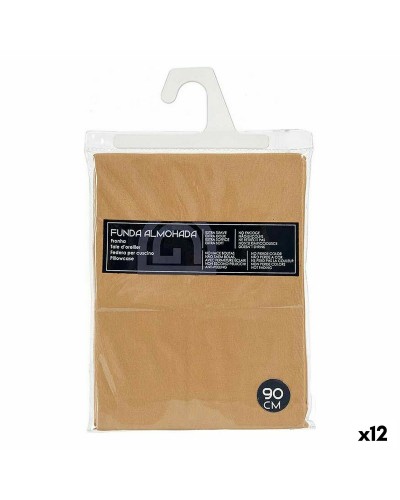Kissenbezug aus beigem Satin, 45x90 cm (12er-Pack)
