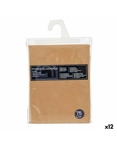 Kissenbezug aus beigem Baumwollstoff 45 x 70 cm (12er-Pack)
