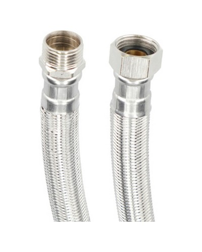 Letku M1/2" X H1/2" 40 cm Ruostumaton teräs AISI 304 EPDM