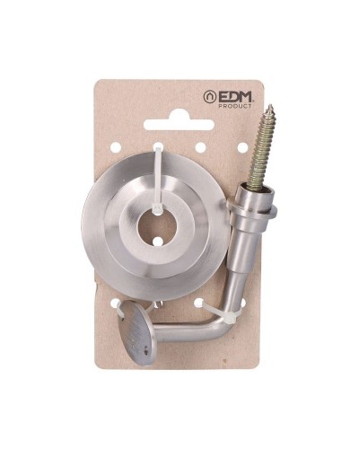 Supporto per Ringhiera EDM Argentato Acciaio da 3/4 Pollici, Design a Spiga