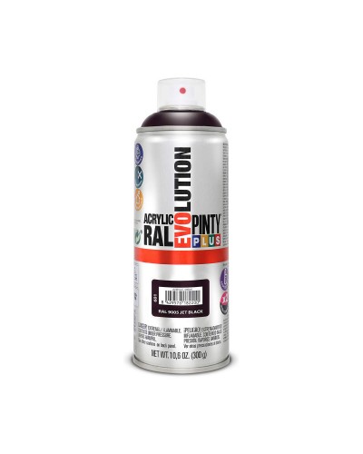 Peinture aérosol Pintyplus Evolution All Star Jet Black RAL 9005 400ml
