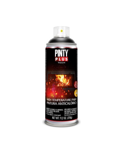 Pintyplus Tech A104 - Hitzebeständige Sprühfarbe 400 ml Schwarz für Hochtemperaturschutz
