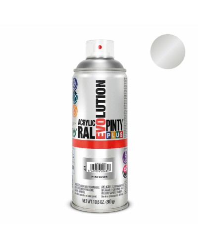 Pintura en Spray Pintyplus Evolution Plata 400 ml
