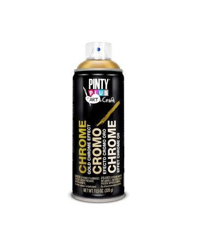 Pintyplus Art & Craft Chrom Gold - Sprühlack 400 ml für Kunst und Handwerk
