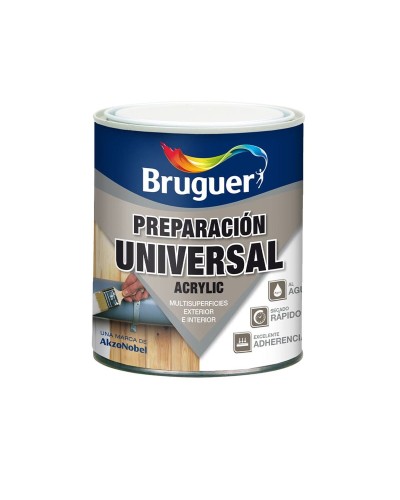 Bruguer Imprimación Blanco Universal Acrílico para Preparación de Superficies, 750 ml, Acabado Mate
