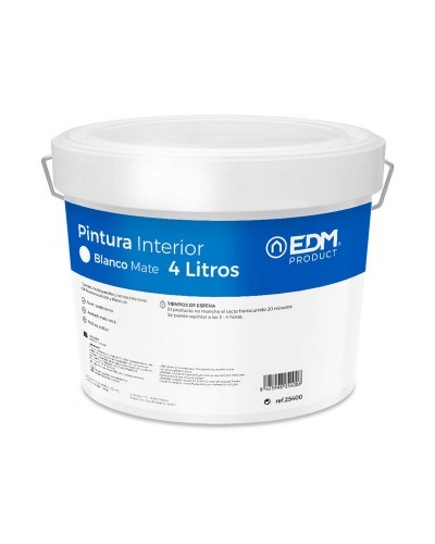 Pintura Interior EDM Blanco Mate 4 Litros - Para paredes interiores
