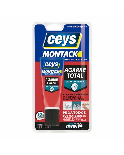 Adesivo Rimovibile Ceys Montack, 50 g per Finiture e Montaggi