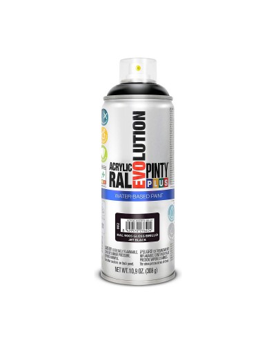 Sprayverf Pintyplus Evolution RAL 9005 Waterbasis Jet Black 400 ml