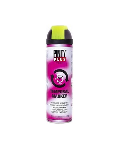 Pintyplus Tech T146 Peinture Aérosol Temporaire Jaune, 500 ml | Protection Temporaire | Facile à Enlever
