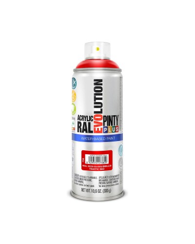 Pintyplus Evolution RAL 3020 Rojo Tráfico Pintura en Spray 400ml Base Agua
