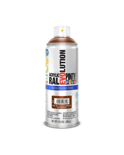 Pintyplus Evolution Water-Based Spray Paint RAL 8011 Chestnut 400 ml
