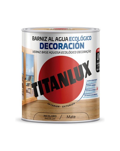 Titanlux Barniz Incoloro Mate 750 ml para Interiores
