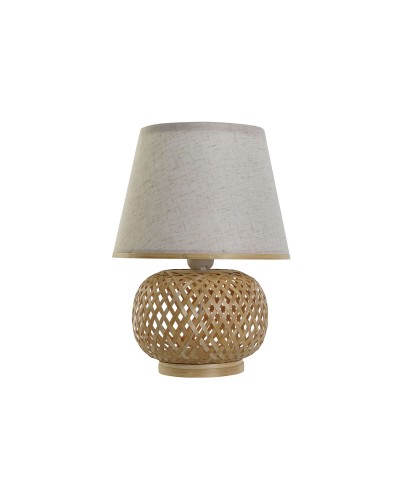Lampada da tavolo DKD Home Decor Marrone Naturale Bambù 50 W 220 V 24 x 24 x 34 cm