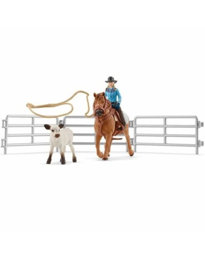 Playset Schleich Cowgirl Team Roping Fun