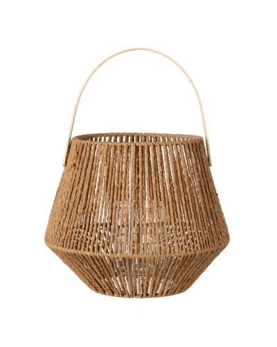 Lykta 33 x 33 x 27 cm Ljusstakar Naturell Naturliga fibrer