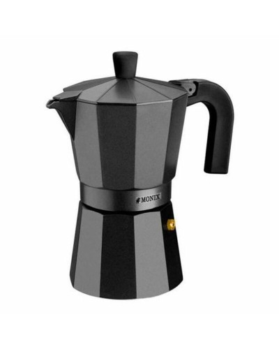 Caffettiera Italiana Monix Braisogona_M640003 Nero Alluminio 3 Tazze