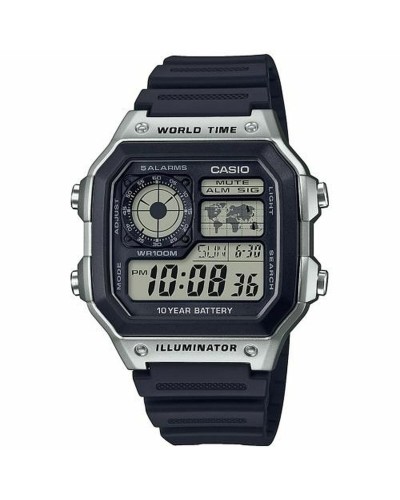Horloge Heren Casio AE-1200WH-1CVEF Zwart Grijs (Ø 40 mm)