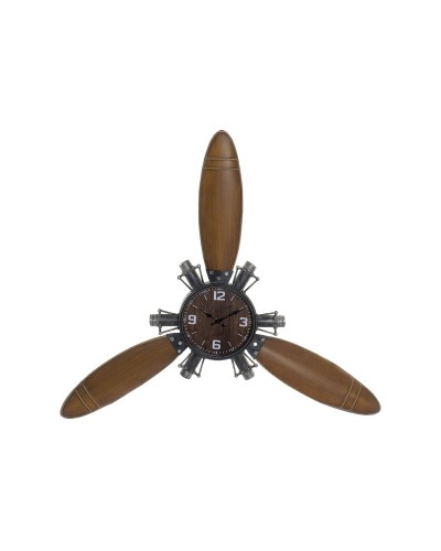 Muurklok Home ESPRIT Bruin Zwart Metaal Hout MDF Vintage 121 x 7 x 106 cm