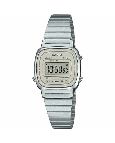 Naisten rannekellot Casio LA670WEA-8AEF Hopeinen