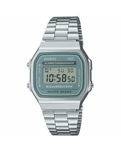 Unisex Watch Casio A168WA-3AYES Green Silver (Ø 35 mm)