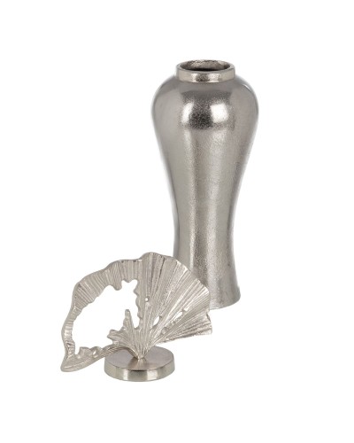 Vase 14 x 14 x 43 cm Metal Silver