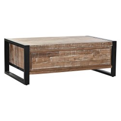 Mesa de Centro Moderna de Metal y Madera de Acacia de DKD Home Decor (110 x 60 x 40 cm)
