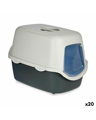 Katzentoilette Stefanplast Anthrazit Hellgrau Kunststoff 56,5 x 39,5 x 39 cm (20 Stück)