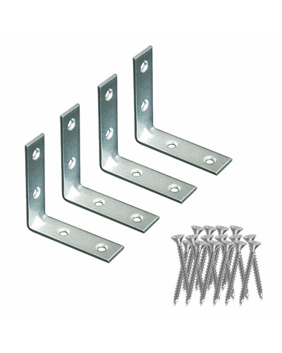 Escuadra de ángulo EDM 86087 an02 Acero 100 x 100 x 15 mm 4 Unidades