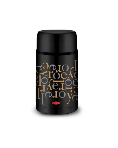 Thermos voor voedsel Oroley Zwart Roestvrij staal 1 L Letters